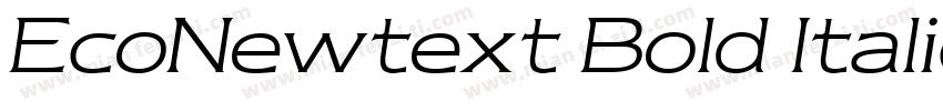 EcoNewtext Bold Italic字体转换